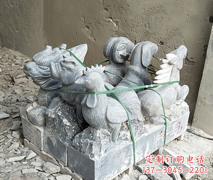 大同大理石12生肖石雕