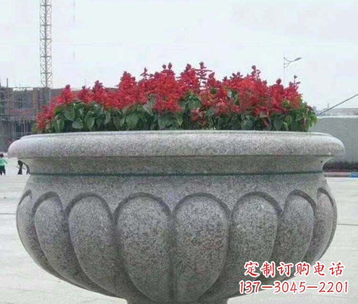 大同精美大理石花盆雕塑