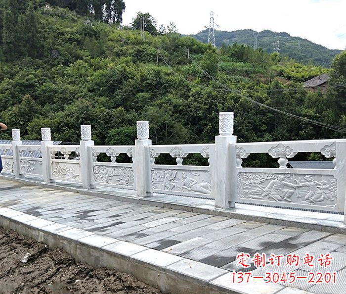 大同公园景观大理石栏板石雕_2