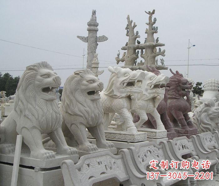 大同新中式金色狮子雕塑