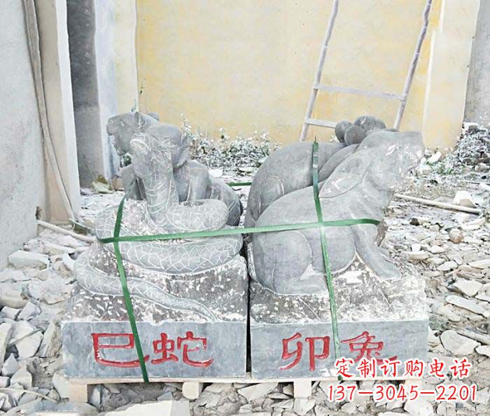 大同公园景观仿古12生肖石雕