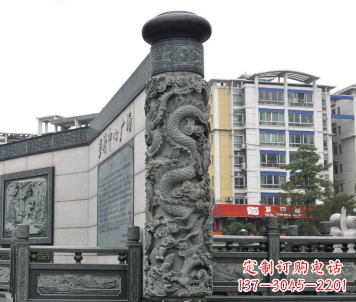 大同传承中国古典文化的雕刻龙柱雕塑