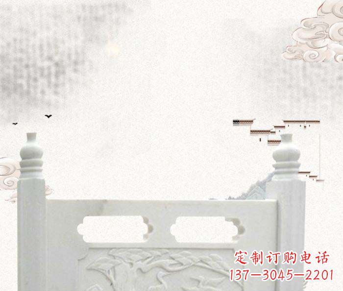 大同公园景观汉白玉石雕栏板