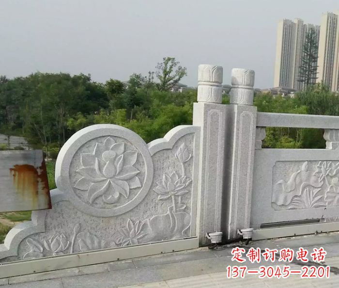 大同公园景观汉白玉石雕栏板 (4)