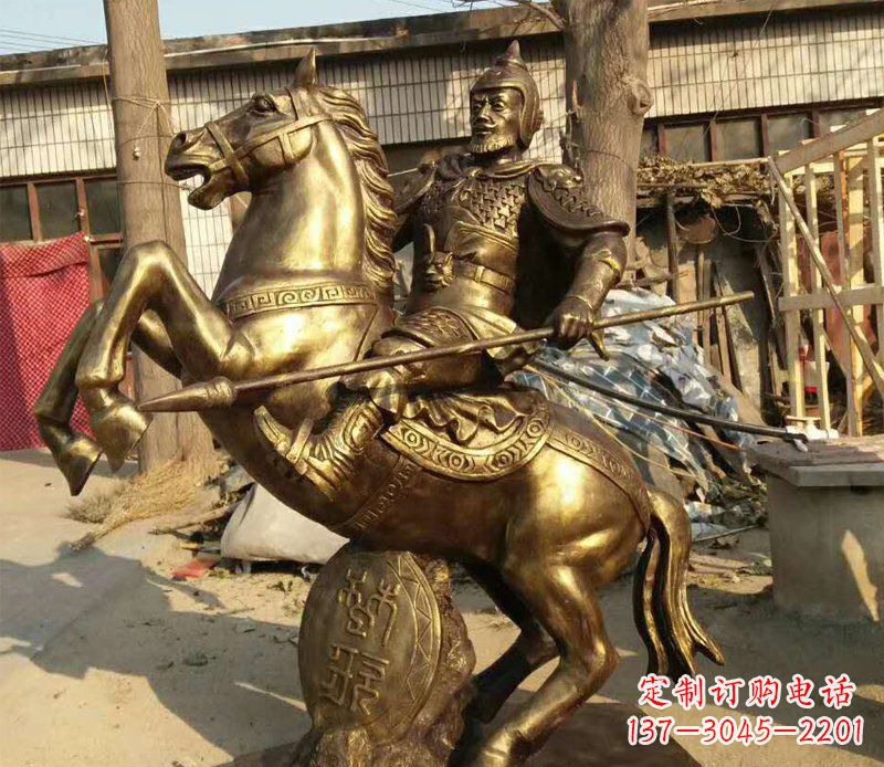 大同公园景观将军骑马铜雕