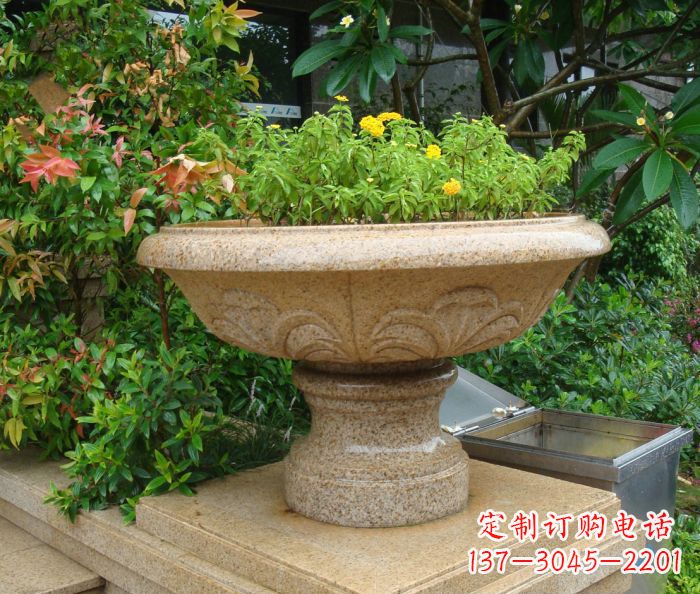 大同雕塑花盆,精雕细琢