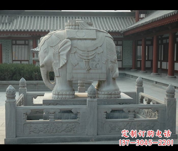 大同用大象雕塑彰显田园风情