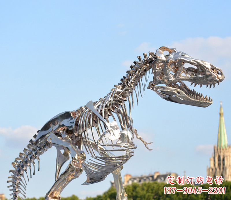 大同不锈钢恐龙雕塑展现自然之美