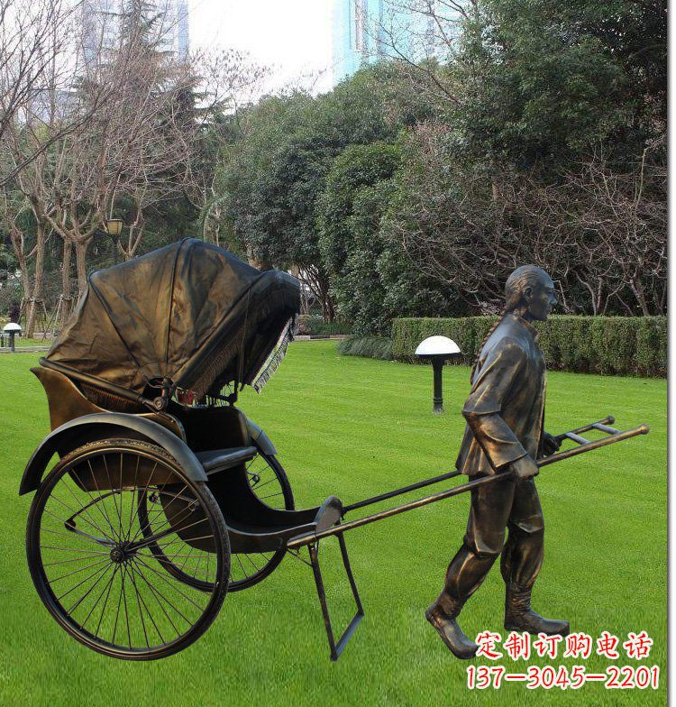 大同艺术纪念·传统文化·黄包车雕塑