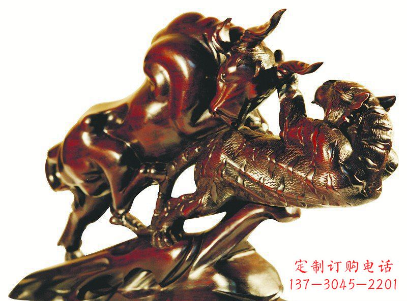 大同风格独特的铜制老虎雕塑