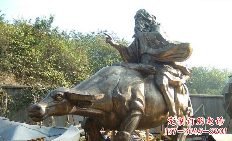 大同中领雕塑艺术精美大型老子骑牛景观雕塑
