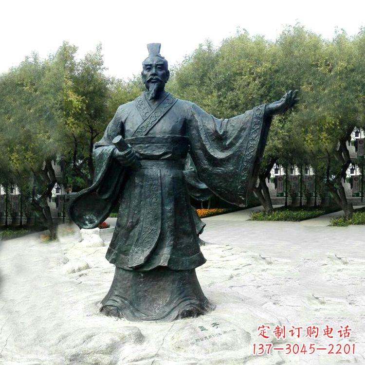 大同孟子铜雕塑，荟萃战国时期智慧精华