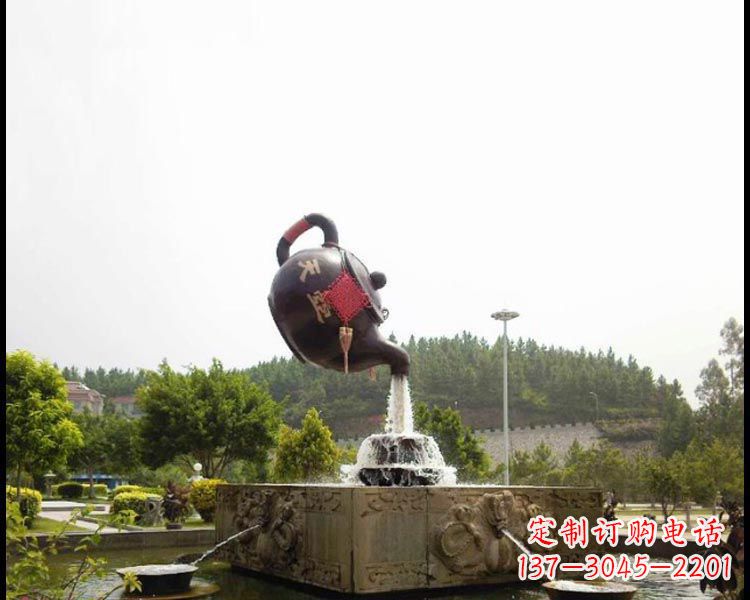 大同传统工艺茶壶铜雕