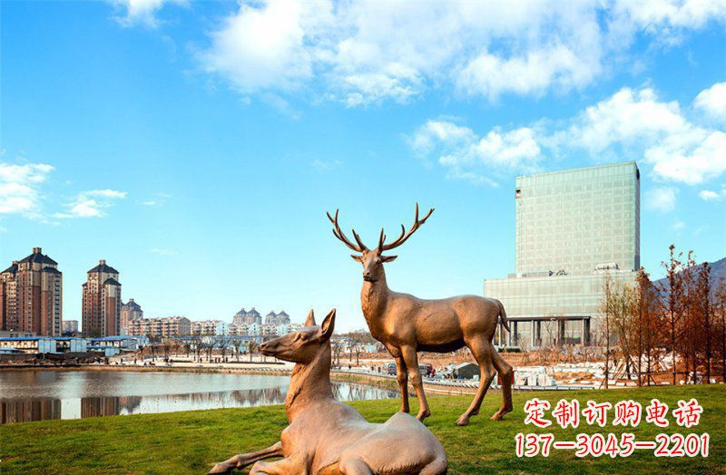 大同优质精美羚羊铜雕塑