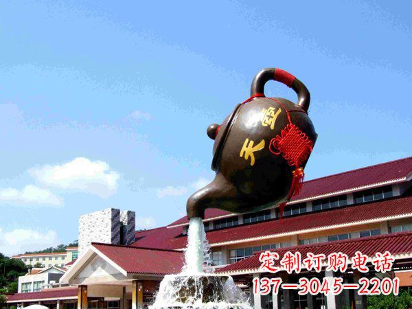 大同传统铜质茶壶雕塑