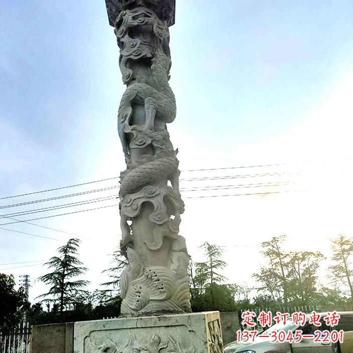 大同公园龙柱石雕