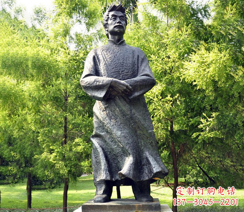 大同公园鲁迅名人铜雕