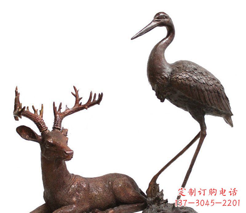 大同中领雕塑仙鹤铜雕艺术品
