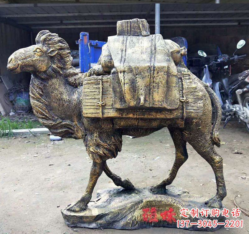 大同新颖华丽的骆驼铜雕定制