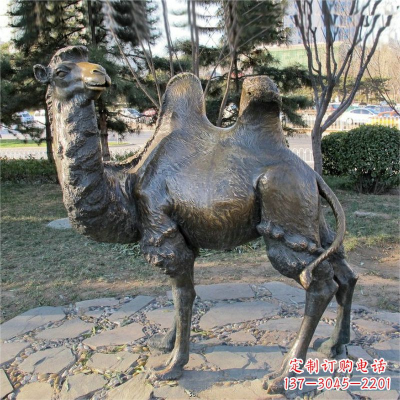 大同公园骆驼动物铜雕摆件