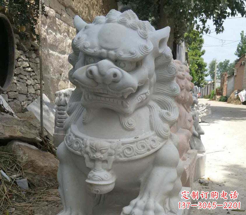 大同中领雕塑母子狮子石雕
