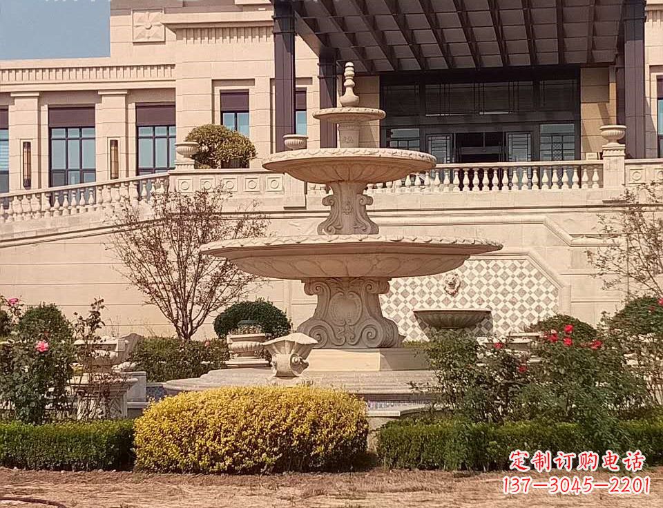 大同中领雕塑定制精美喷泉鱼石雕