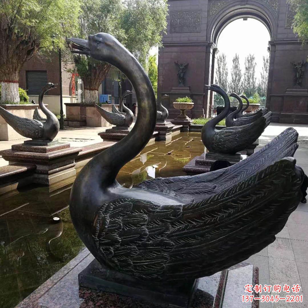 大同精致天鹅铜雕