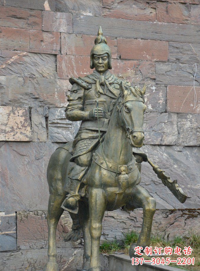大同公园纪念将军骑马铜雕