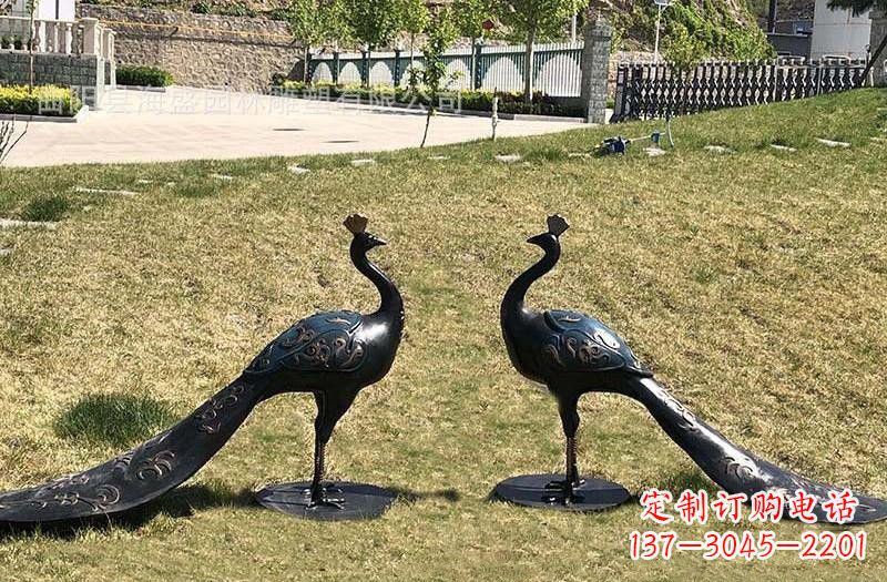 大同公园青铜孔雀雕塑