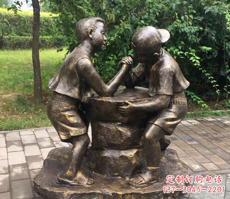 大同童心盎然儿童铜雕