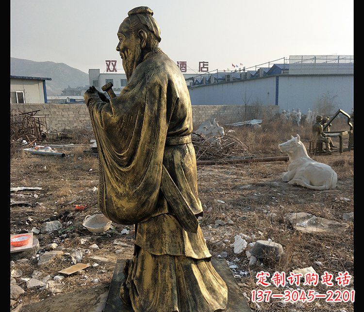 大同铜铸孔子雕塑,传承中华民族精神文化