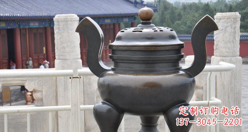 大同高雅香炉铜雕,景观雕塑装置