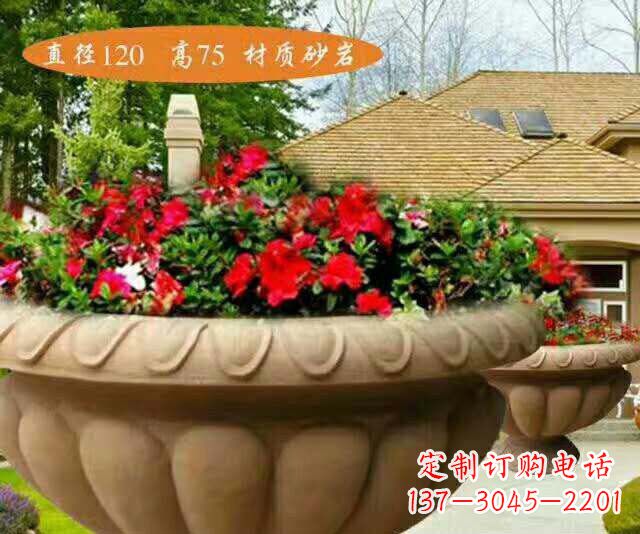 大同高端砂岩花盆雕塑