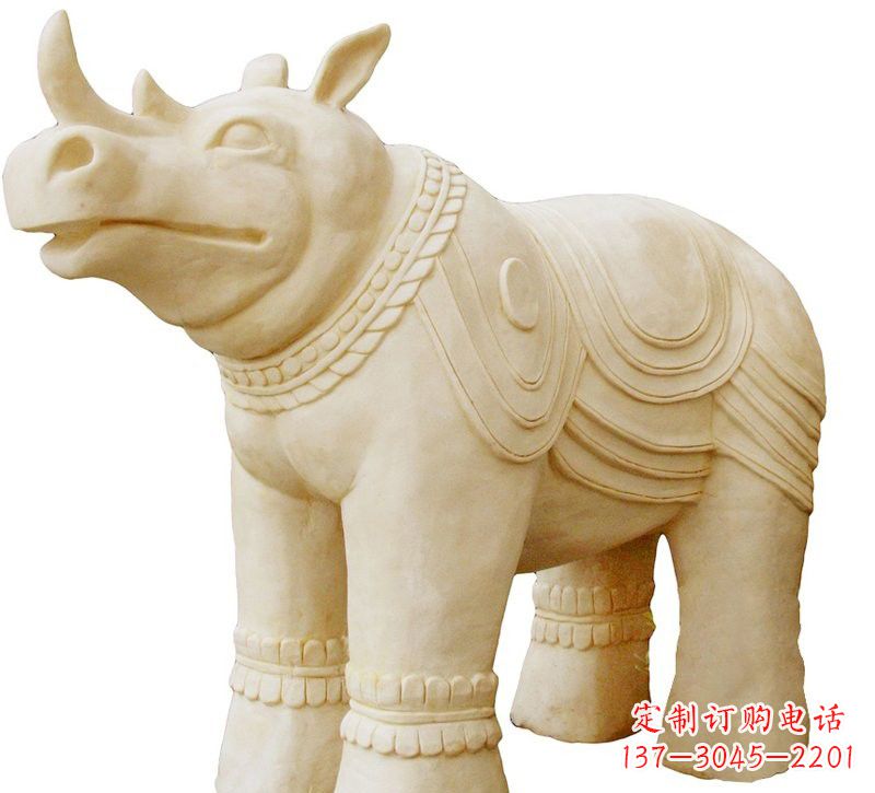 大同砂岩犀牛雕塑