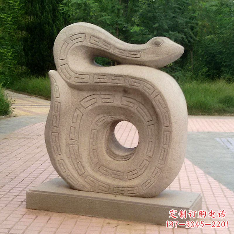 大同砂岩动物蛇雕塑