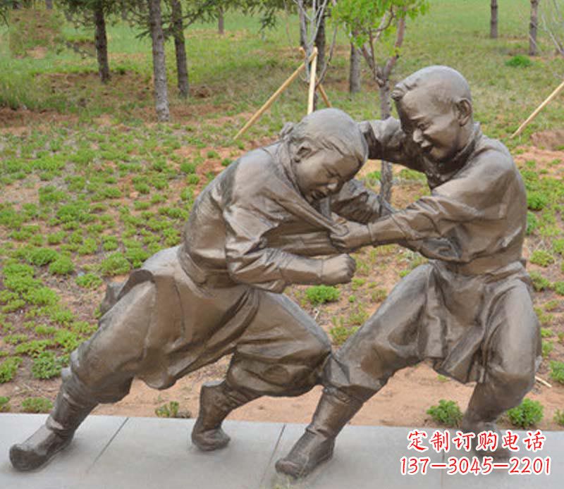 大同精致雕塑小男孩铜雕