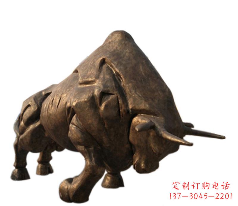 大同铜雕独特的历史图案——拓荒牛雕塑