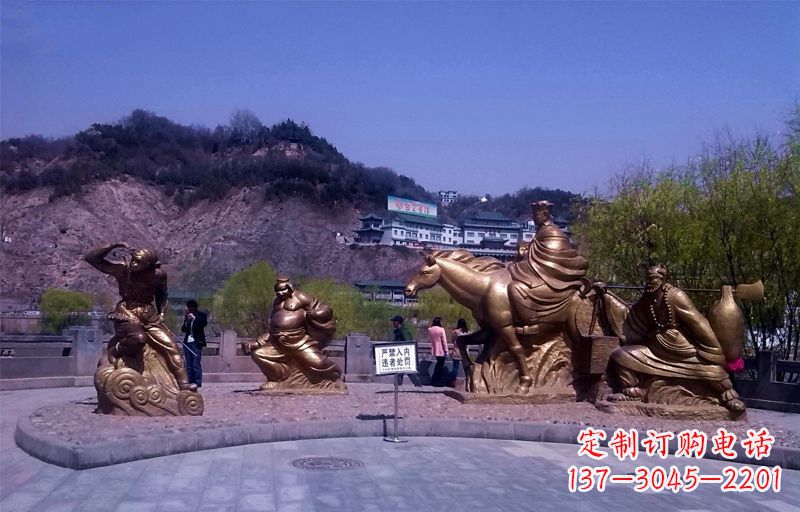 大同精美铜雕唐僧师徒小品