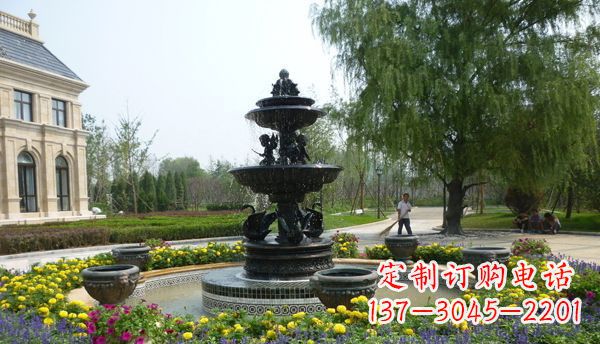 大同公园天鹅喷泉铜雕