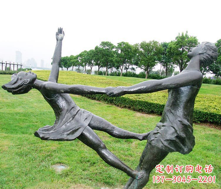 大同中领雕塑定制风姿绰约的女孩铜雕
