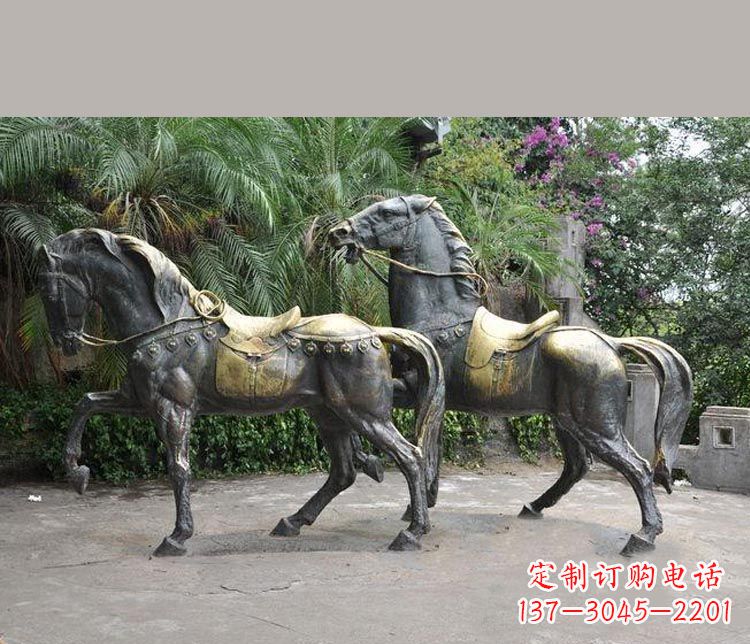 大同3米大型精美纯铜马鞍雕塑