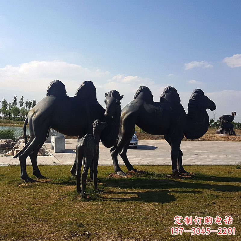 大同铜骆驼雕塑,精致景观装饰