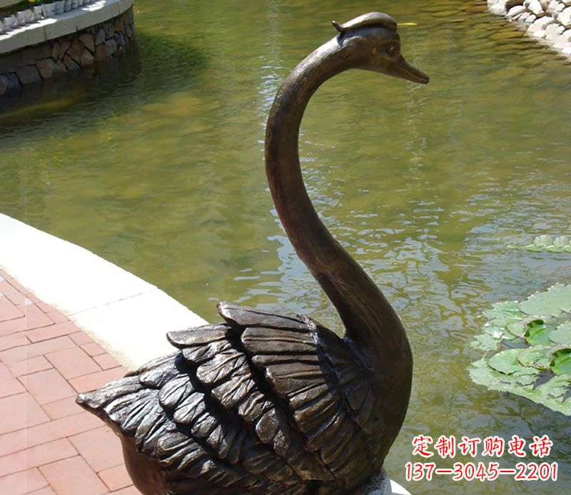 大同公园装饰铜天鹅喷泉雕塑