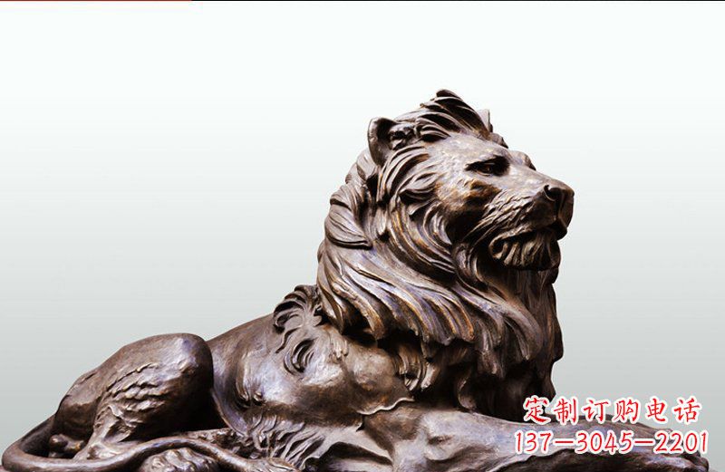 大同铜雕卧室狮子精美动物雕塑