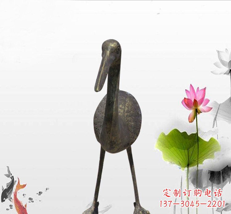 大同高品质铜制仙鹤雕塑