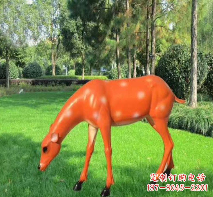 大同铜质梅花鹿雕塑