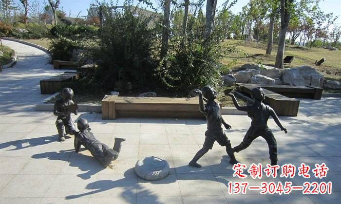 大同精美铜制儿童雕塑