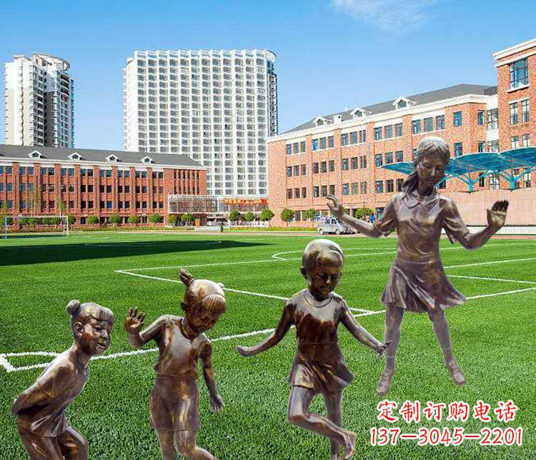 大同中领雕塑定制小孩铜雕