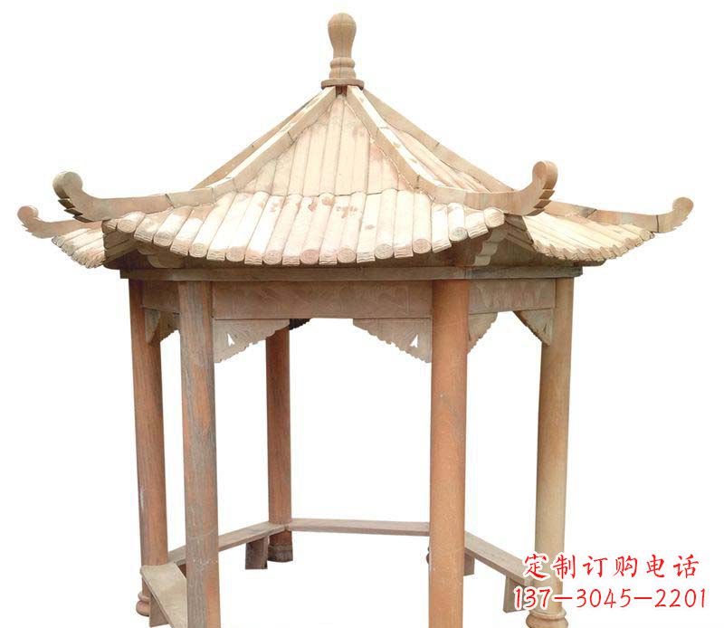 大同精美六角凉亭雕塑