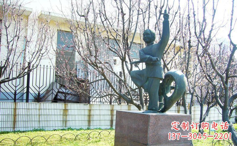 大同精致细腻的老人铜雕